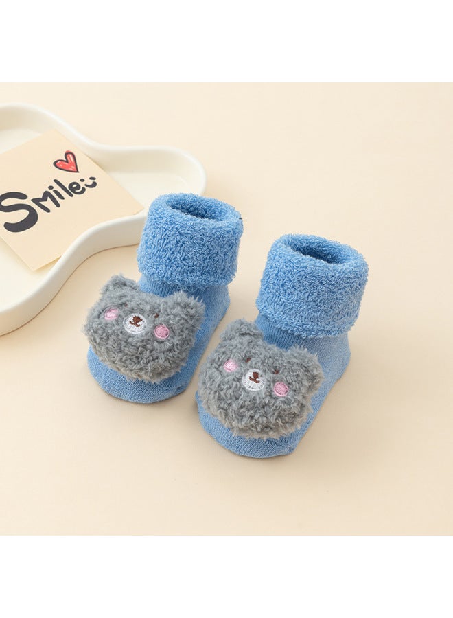 Baby Terry Type A Cotton Autumn And Winter Velvet Thickeneded Non-slip Baby Toddler Floor Socks 3
