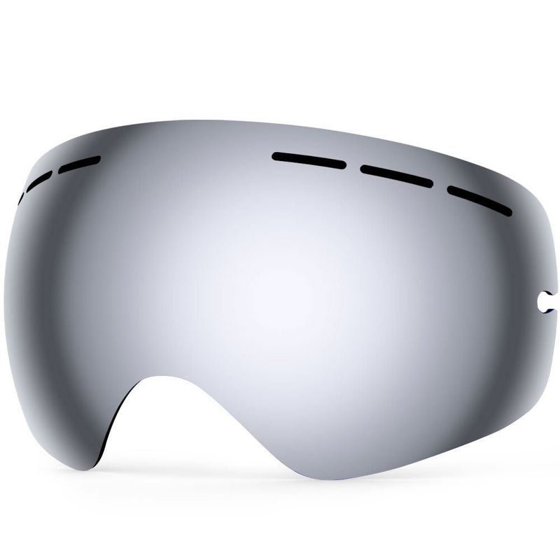 ZIONOR X Ski Snowboard Snow Goggles Replacement Lenses (VLT 8.4% Polarized Silver Lens) - Image 1