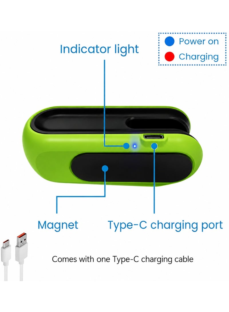 Portable Mini Bag Sealer with Cutter, USB-C Rechargeable Handheld Plastic Food Sealing Machine, Green - Image 3