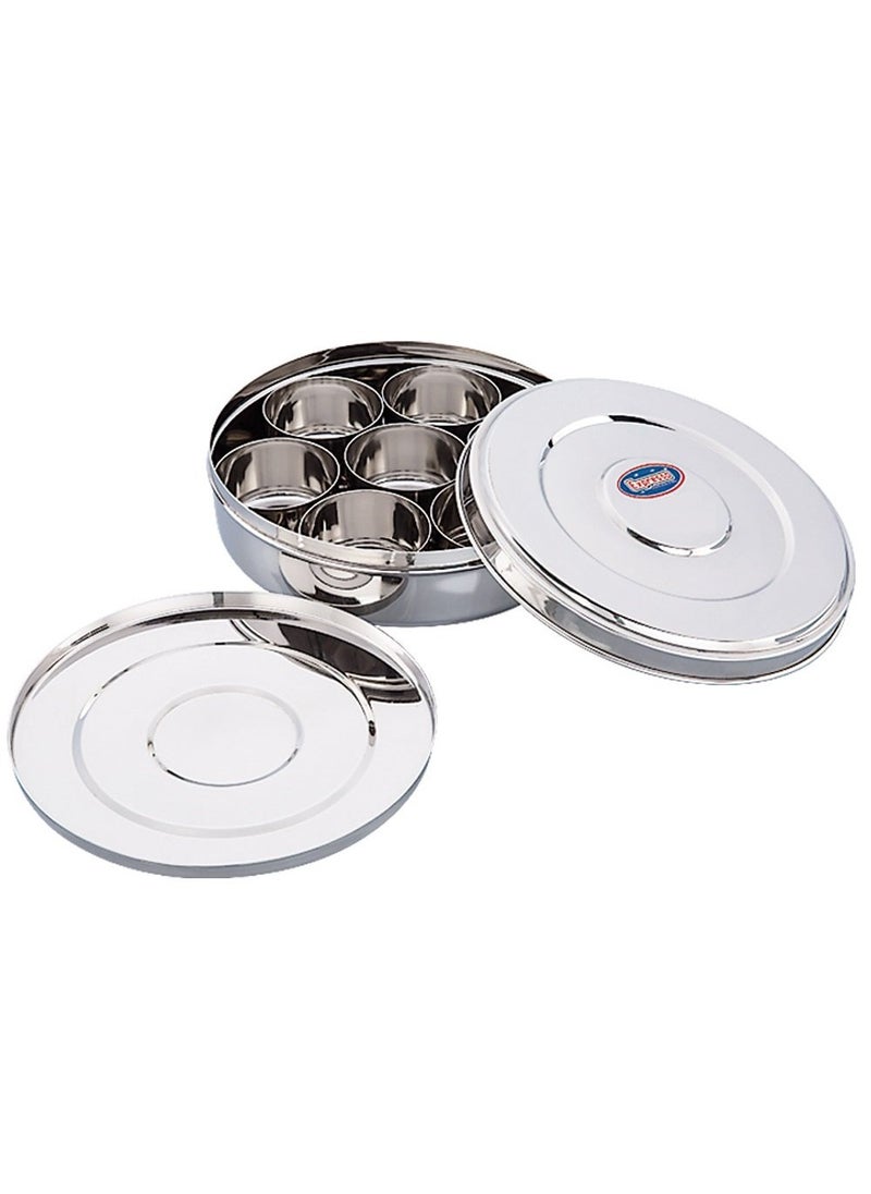Expresso Expresso Bulging Masala/Dry Fruit/Spice Box Stainless Steel Container Masala Box for Kitchen Steel | Masala Dabba Steel | Masala Dani for Kitchen | Multipurpose use 
