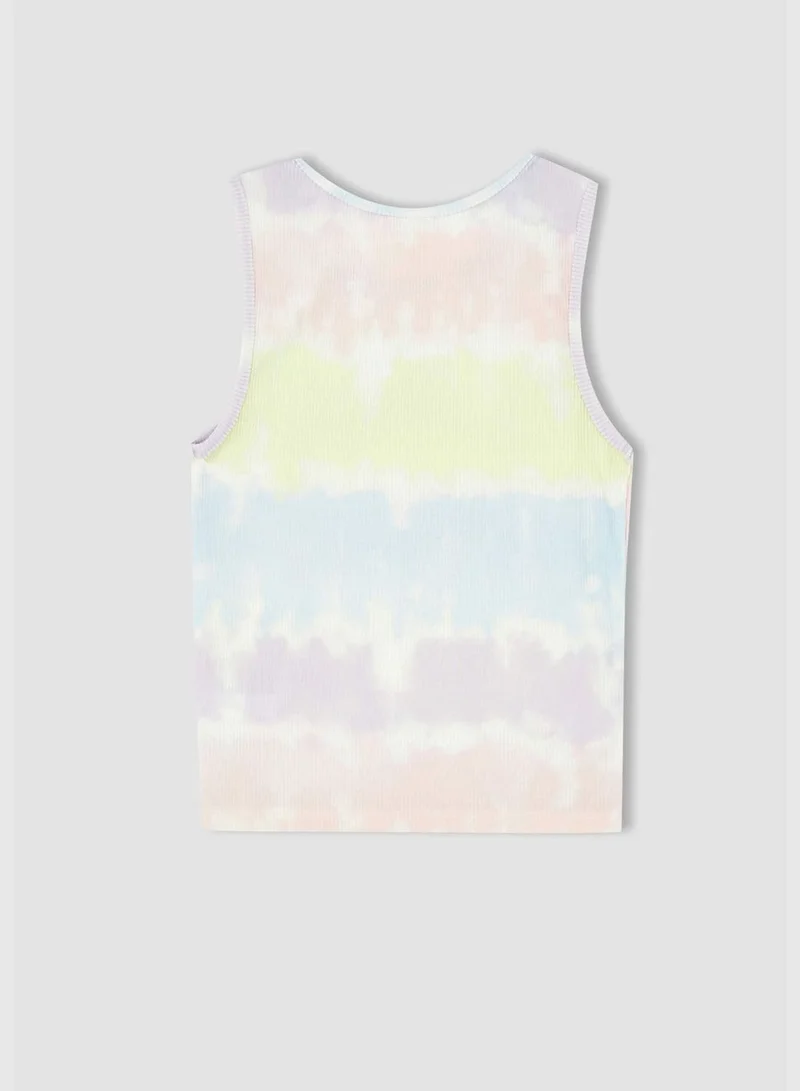 DeFacto Regular Fit Sleeveless Batik Print Vest
