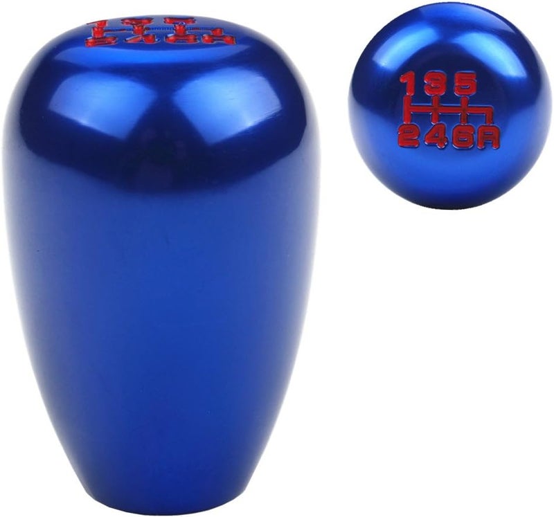 DEWHEL JDM Racing Type R Style 6 Speed 6MT Manual Gear Stick Shift Knob Compatible with Honda Civic Accord S2000 Acura Integra (Blue) - Image 1