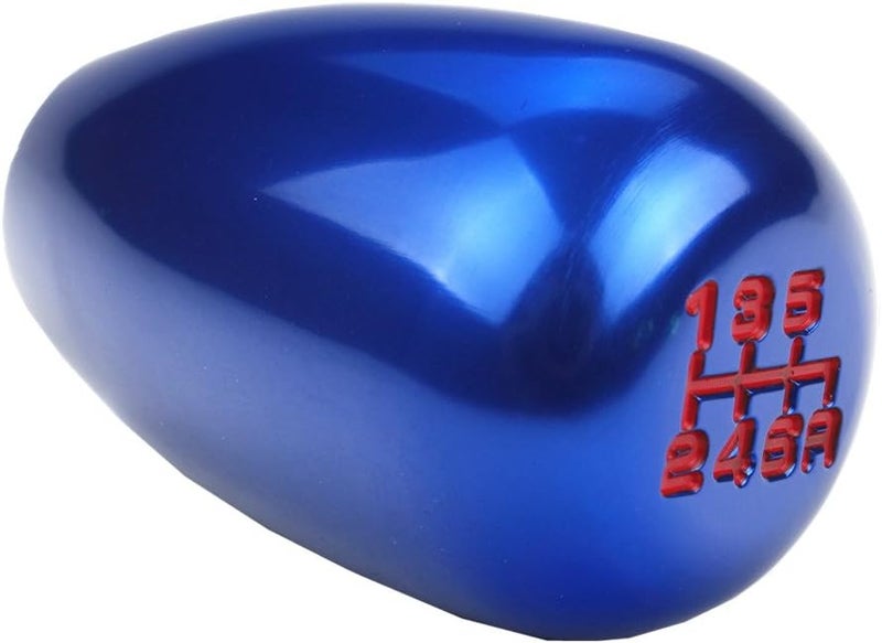 DEWHEL JDM Racing Type R Style 6 Speed 6MT Manual Gear Stick Shift Knob Compatible with Honda Civic Accord S2000 Acura Integra (Blue) - Image 2