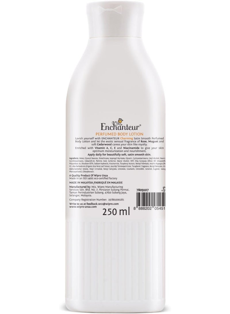 انشانتر لوشن شارمنج المعطر للجسم من انشانتور، 250 مل، مع خلاصة الصبار وزبدة الزيتون لبشرة ناعمة وحريرية - Image 2