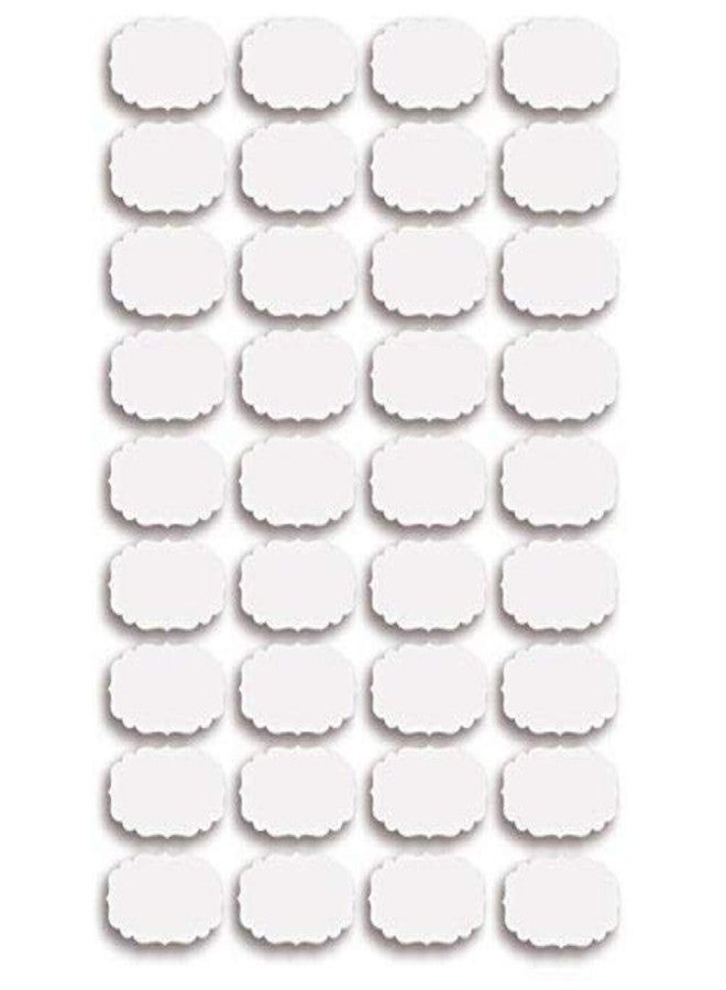 Fusion Graphix White 108 Pcs Waterproof Vinyl Stickers for Mason Jars Glass Bottles, Decals Craft, Kitchen Jar Labels Bottle Stickers 7cm x 4cm - Image 1