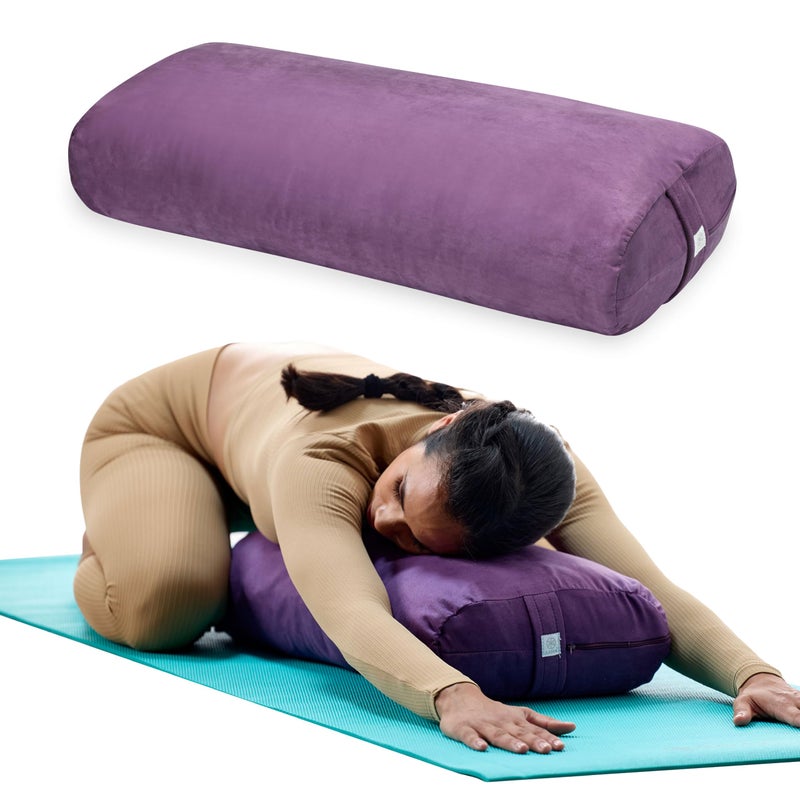 Gaiam Yoga Bolster - Long, Rectangular Meditation Pillow - Supportive Cushion for Restorative Yoga and Sitting on the Floor - Built-In Carrying Handle - Machine Washable Cover' - Image 1