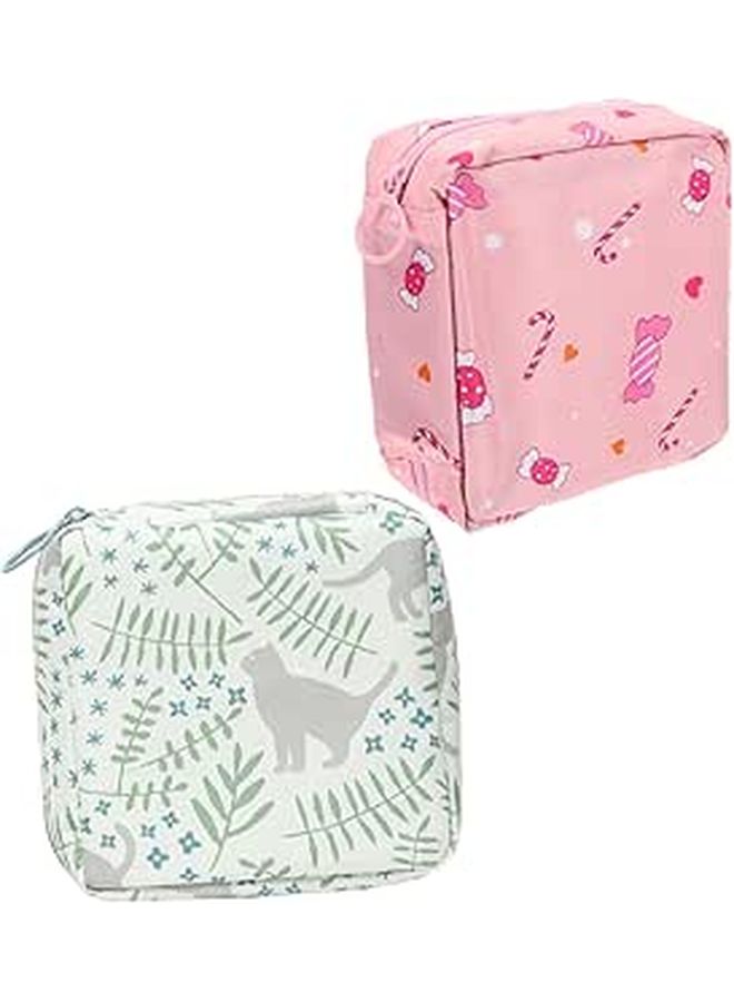 2 Pcs Portable Sanitary Pad Storage Holder Tampon Pouch Women Daily Use - Image 1