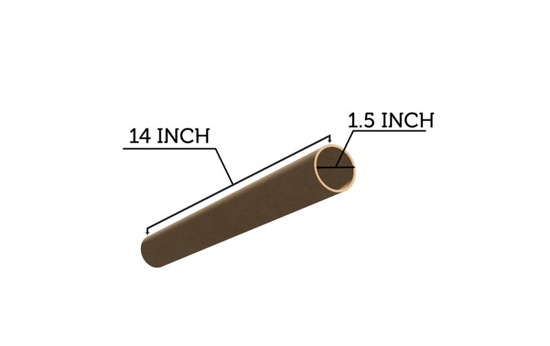 WallDesign Shipping Tube with End Caps (1.5 inch x 14 inch long) – Strong Paper Tube for Artwork, Posters, School Artworks, and Crafts – Ideal for Packing, Courier of Rolled Materials (6 Tubes) - Image 2