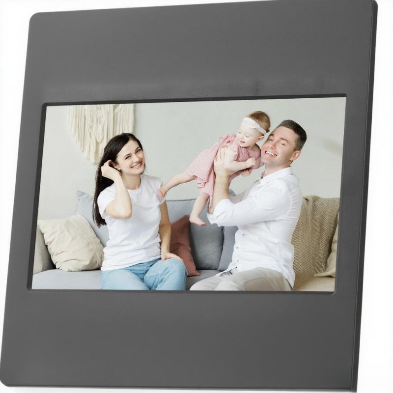 Large Digital Photo Frame 10 Inch Black 1024*600 High Resolution Screen - Multifunctional With Remote Control Electronic Photo Frame for Home Office Gift Giving Family Gatherings - Image 1