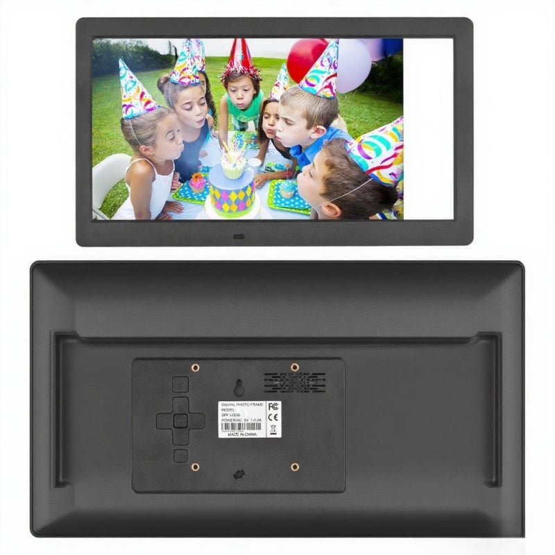 Large Digital Photo Frame 10 Inch Black 1024*600 High Resolution Screen - Multifunctional With Remote Control Electronic Photo Frame for Home Office Gift Giving Family Gatherings - Image 3