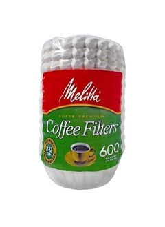 Melitta Melitta 600 Coffee Filters, Basket, Pack of 600, 8-12 Cups, White  - Image 1