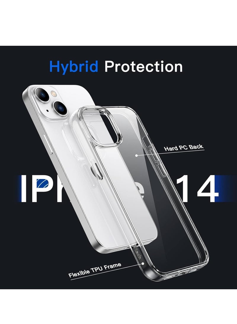 Beauenty Case for iPhone 14 Plus 6.7 inch Shock Absorption Cover Anti Scratch Clear Back TPU PC - Image 2
