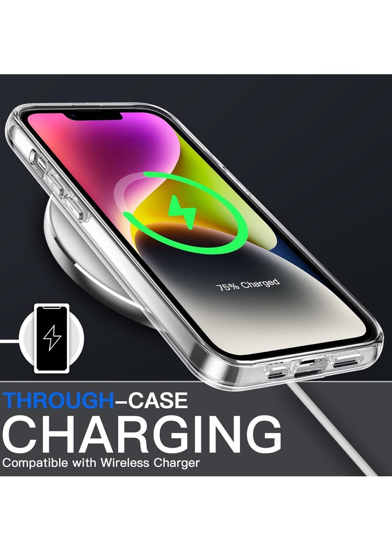 Beauenty Case for iPhone 14 Plus 6.7 inch Shock Absorption Cover Anti Scratch Clear Back TPU PC - Image 3