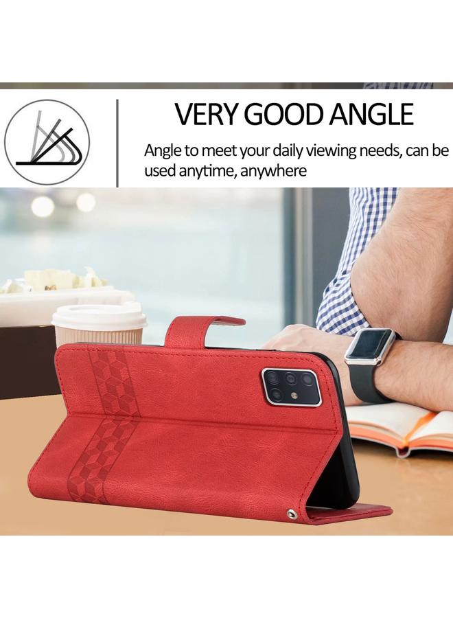 اس-توب جراب هاتف Samsung Galaxy A31 من الجلد المكعب الملمس القابل للطي - Image 4