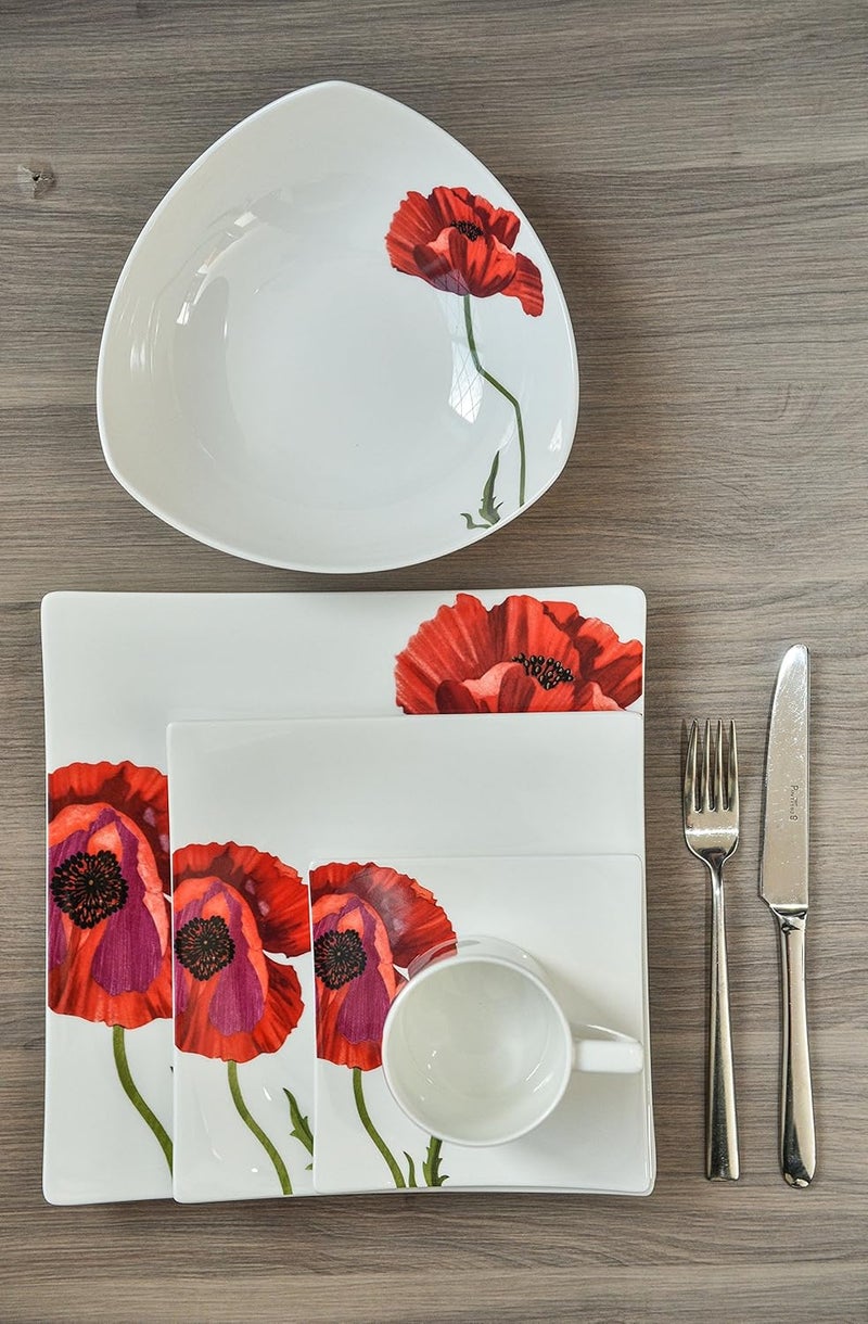 Red Vanilla Summer Sun Square Dinner Plate Set of 6 10 - Image 2