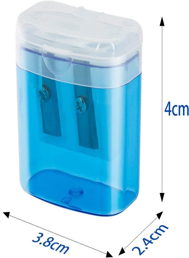 KIDMEN 24 PCS 2 Holes Small Manual Pencil Sharpener with Lid,for Kids,School - Image 4