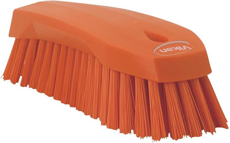 Vikan 38907 Brush,Scrub,Stiff,8",PP/PBT,Orange - Image 1