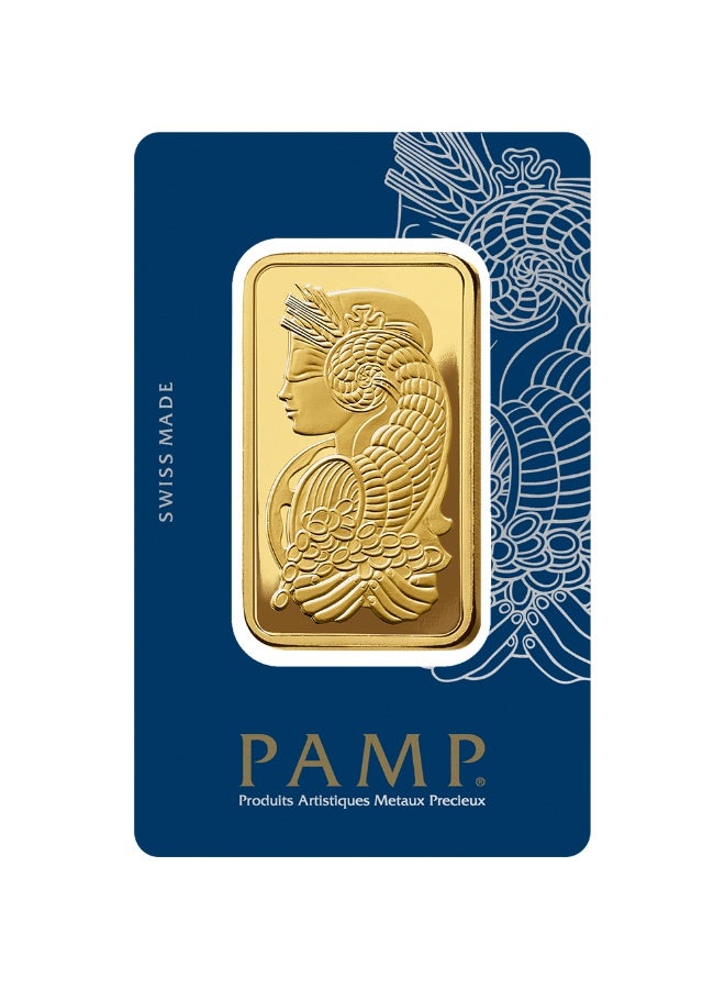 PAMP Suisse Lady Fortuna 100g Fine Gold Bar 999.9 Purity Swiss Minted CertiPAMP Assay Certificate - Image 1