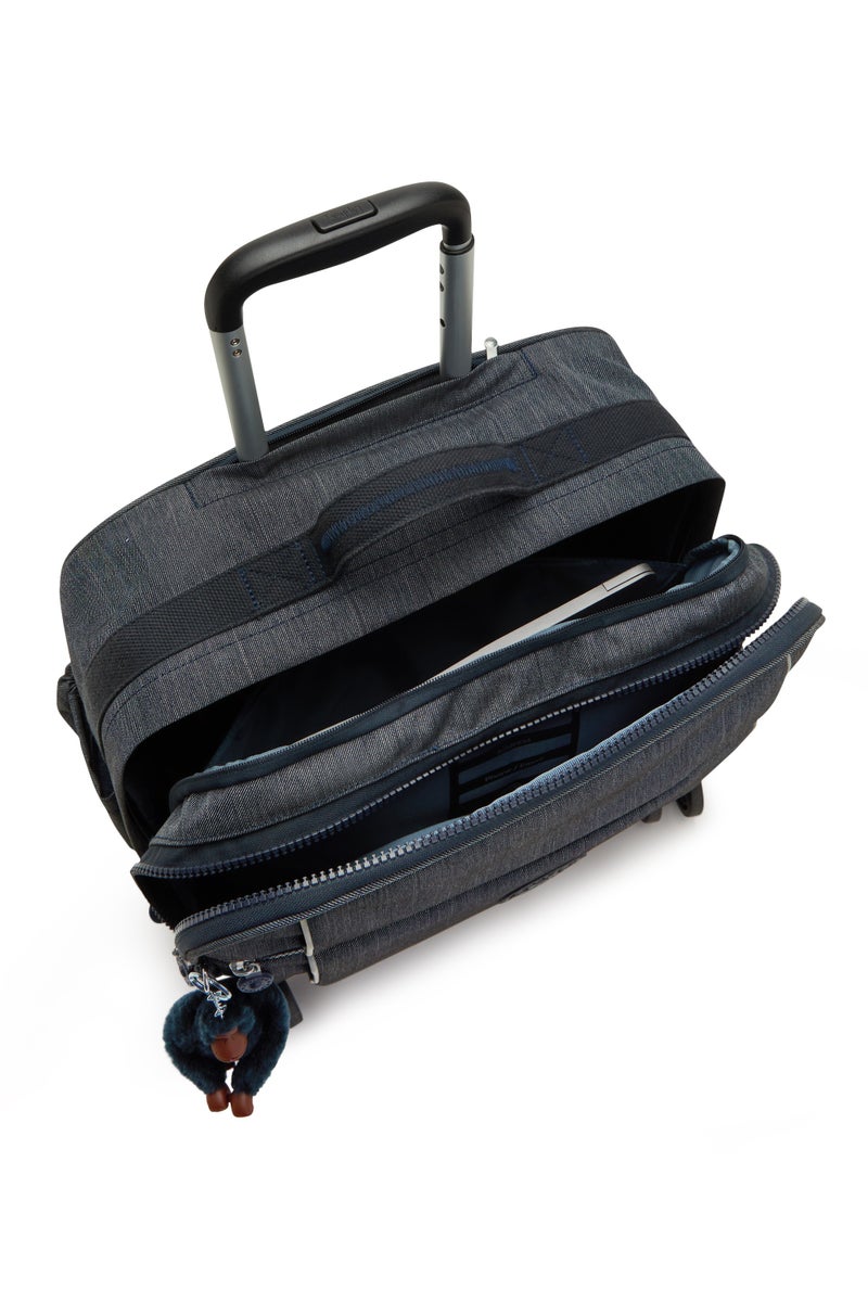 kipling Kipling New Storia Kids' 4-Wheeled School Trolley Bag with 15.6 inch Laptop Compartment Solar Blue Navy - Image 3