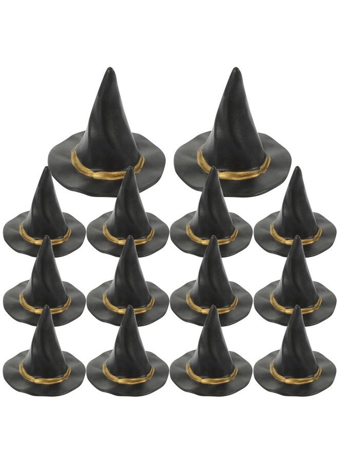 Vaguelly - Bottle Witch Hats 24Pcs Miniature Witch Hats Halloween Witch Hats Mini Wizard Hat Beverage Bottle Toppers Mini Doll House Decor Little Witch Hat For Crafts Diy Accessories - Image 1