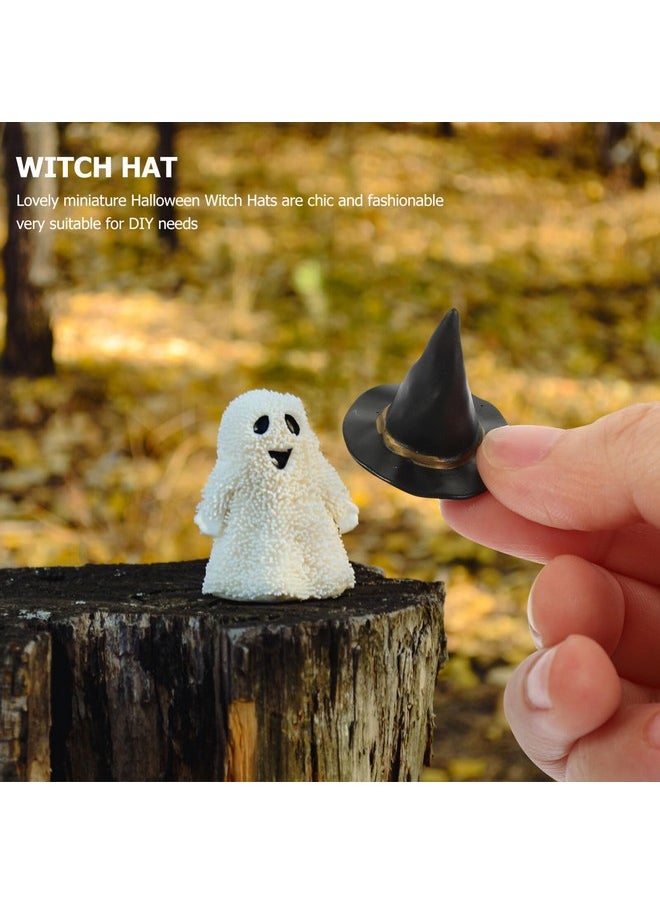 Vaguelly - Bottle Witch Hats 24Pcs Miniature Witch Hats Halloween Witch Hats Mini Wizard Hat Beverage Bottle Toppers Mini Doll House Decor Little Witch Hat For Crafts Diy Accessories - Image 1