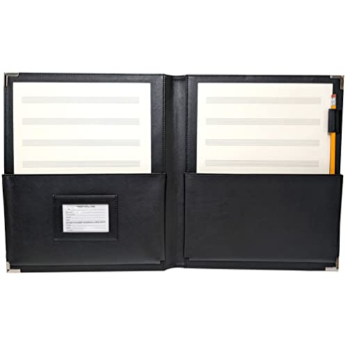 MSP Portfolio New! MSP Big Band Sheet Music Folder | 11.5" x 13.75" - Sheet Music Folios Storage Folder with Straps Closures for Band, Orchestra, Soloist, Piano - Instrument Player (MSP-240-Black) - Image 4