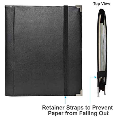 MSP Portfolio New! MSP Big Band Sheet Music Folder | 11.5" x 13.75" - Sheet Music Folios Storage Folder with Straps Closures for Band, Orchestra, Soloist, Piano - Instrument Player (MSP-240-Black) - Image 2