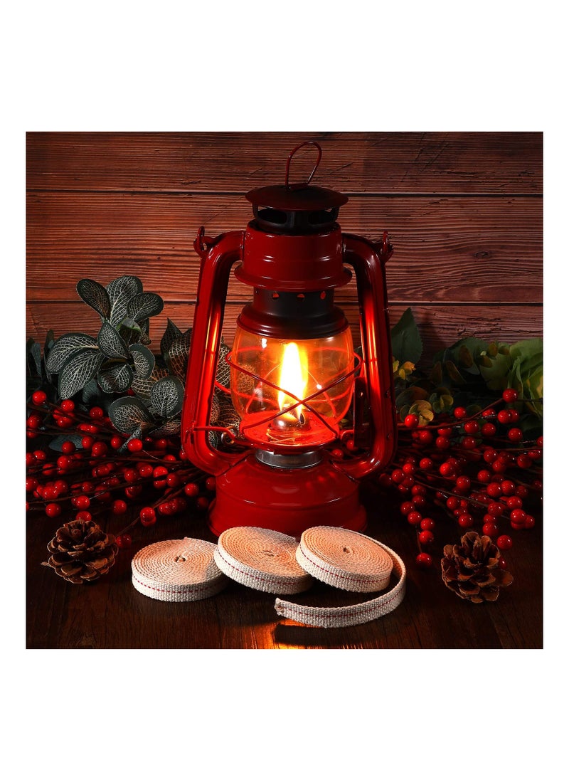 NIBEMINENT 5 Rolls Oil Lamp Wick Replacement Flat Lantern Wicks Stitched Candle Burner Accessories Supplies Refills for Lamps and Burners 15 Feet Red 3.28  - Image 5