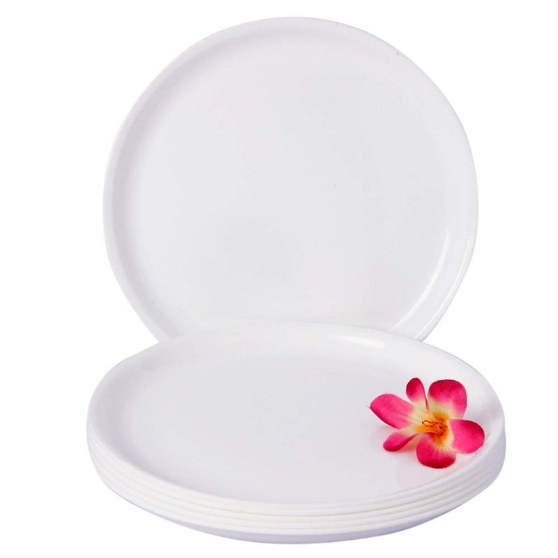 Everbuy® Round Microwave Safe Full Plate Set, Set of 3- White - Image 1
