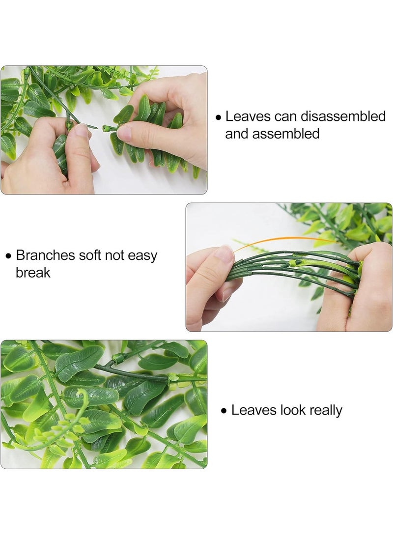 2-Pack Artificial Hanging Plants - Fake Ivy & Boston Fern Vines, UV-Resistant Faux Greenery Decoration for Indoor & Outdoor Home Decor, Garden, Wedding, Balcony, Patio - Image 3