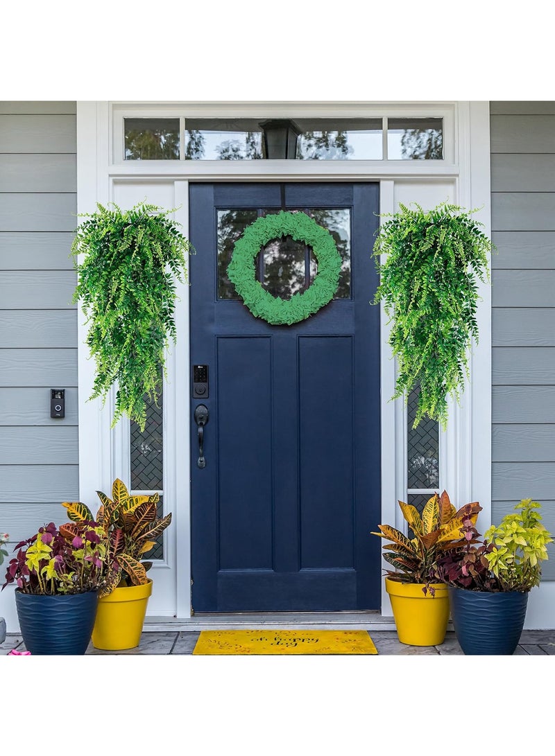 2-Pack Artificial Hanging Plants - Fake Ivy & Boston Fern Vines, UV-Resistant Faux Greenery Decoration for Indoor & Outdoor Home Decor, Garden, Wedding, Balcony, Patio - Image 4