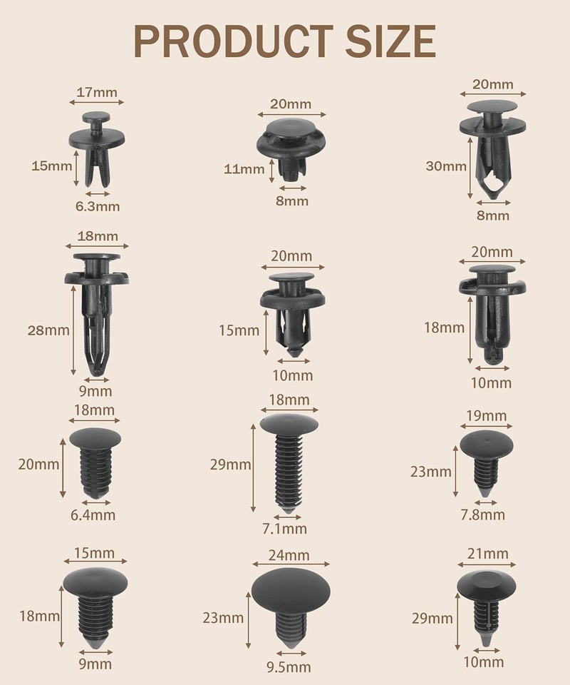 bylikeho 240 Pcs Automotive Clips Set - Image 2