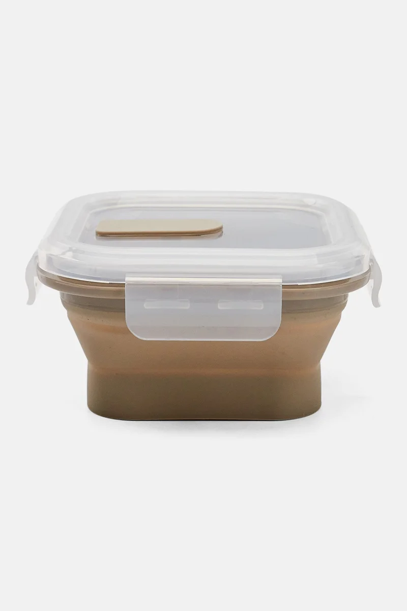 Muy Mucho Foldable Hermitically Sealed Lunch Box 500 ml, Grey
