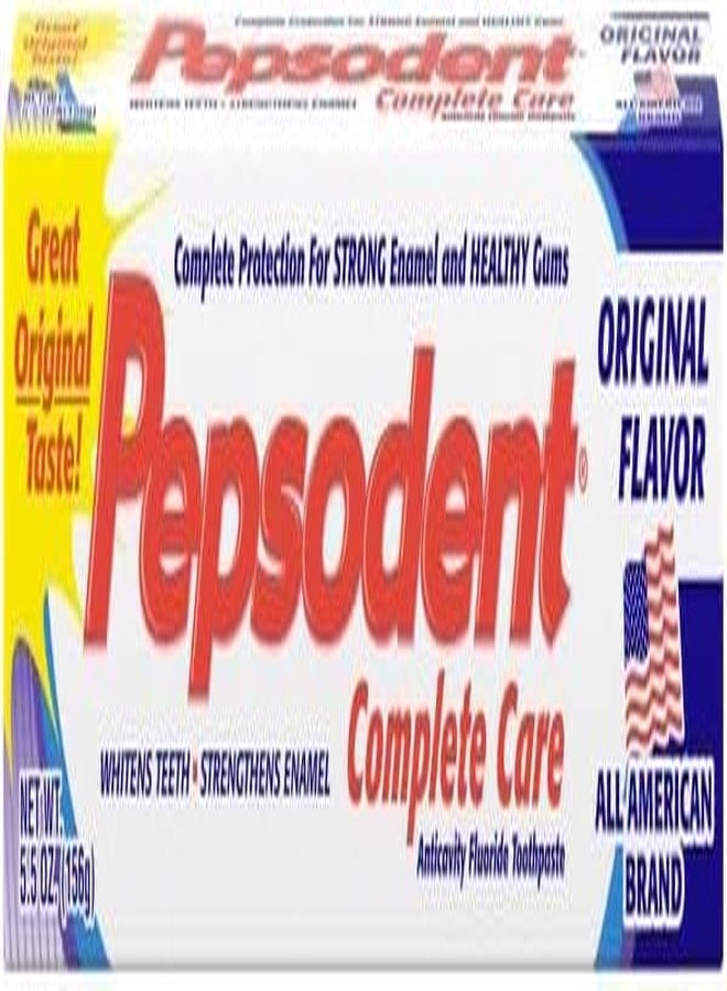 Pepsodent Complete Care Anticavity Fluoride Toothpaste, Whitens Teeth, Strengthens Enamel, Great Original Flavor, 5.5 oz (Pack of 2) - Image 4