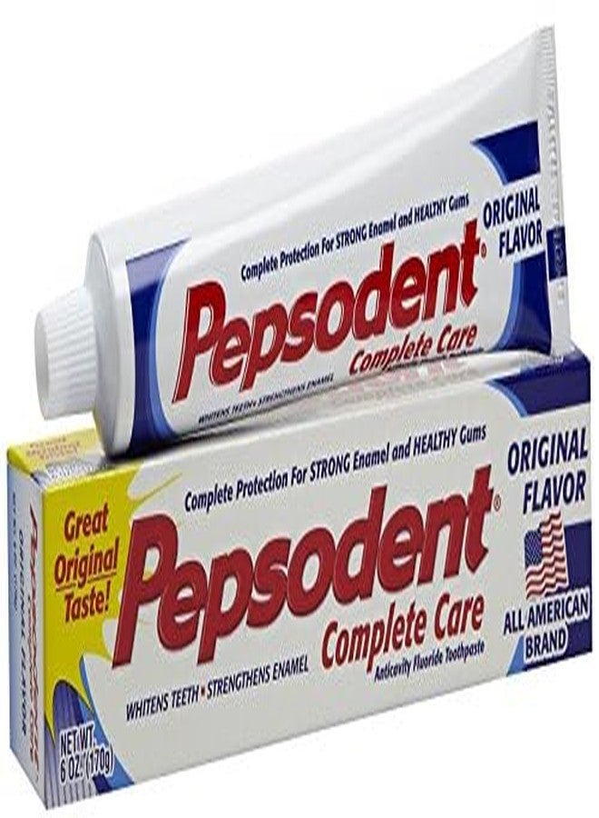 Pepsodent Complete Care Anticavity Fluoride Toothpaste, Whitens Teeth, Strengthens Enamel, Great Original Flavor, 5.5 oz (Pack of 2) - Image 3