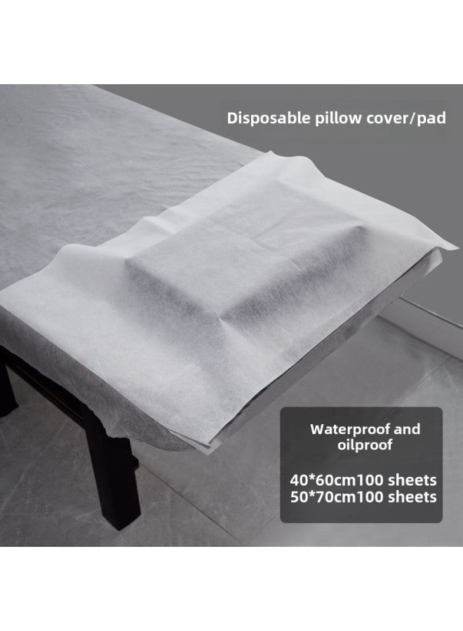 Manicure Disposable Table Mat Paper 1000 Pieces Pillow Towel Waterproof Oil Towel Household Square Towel Pedicure Pad Towel Foot Towel-Color:Pillow Cover/towel 50*70 [100 Sheets],  - Image 1