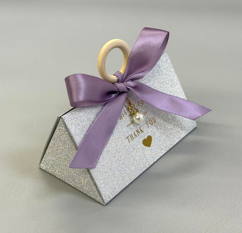 ZJSXINDI 15 Pcs Favor Boxes Gift Wrap Boxes Silver Flash Gift Box 5"x 3" For Party Favor, Weddings, Bridal Showers, Bridesmaids... Gift Wrap Boxes Bulk for Crafting (Purple) - Image 1
