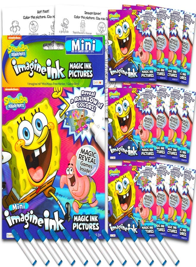 سبونج بوب سكوير بانتس مجموعة كتب تلوين سبونج بوب إيماجين إنك - تتضمن حزمة لوازم حفلات سبونج بوب سكوير بانتس 12 كتاب أنشطة حبر سحري بدون فوضى | هدايا حفلات سبونج بوب - Image 1