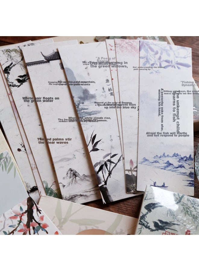 Jiamo, Elegant Vintage Bookmark, Chinese Traditional Culture, Twenty-Four Solar Terms, Inspirational Student Message Cards, Gift For Teachers, Ancient Poetry, Back-To Season, Souvenir - Image 3