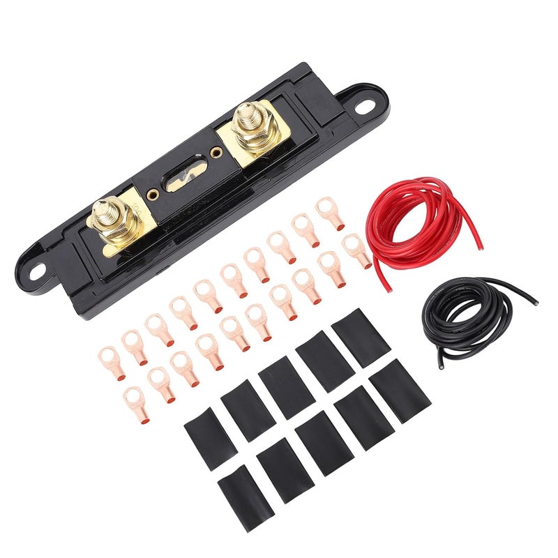 كابل بطارية Keenso 4AWG، سلك طاقة من الألومنيوم المغطى بالنحاس بطول 20 قدم لأنظمة ستيريو السيارة، مع أطراف حلقية مقاس 3/8 بوصة للسيارات والمركبات الترفيهية وعاكس الطاقة الشمسية - Image 2