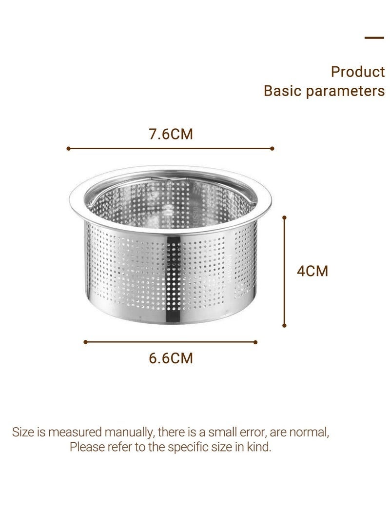 مصفاة حوض المطبخ، قطعتان، مصفاة تصريف مضادة للانسداد من الفولاذ المقاوم للصدأ 304 - Image 2
