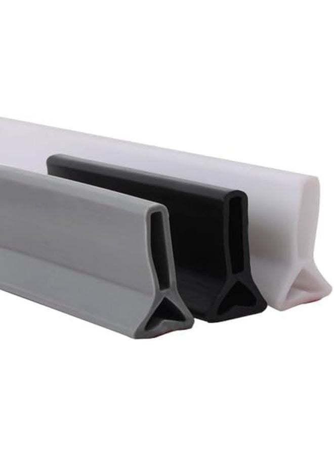 سدادة ماء السيليكون المرنة لباب الدش بدون حاجز 50 سم رمادي حاجز مانع للانزلاق - Image 2