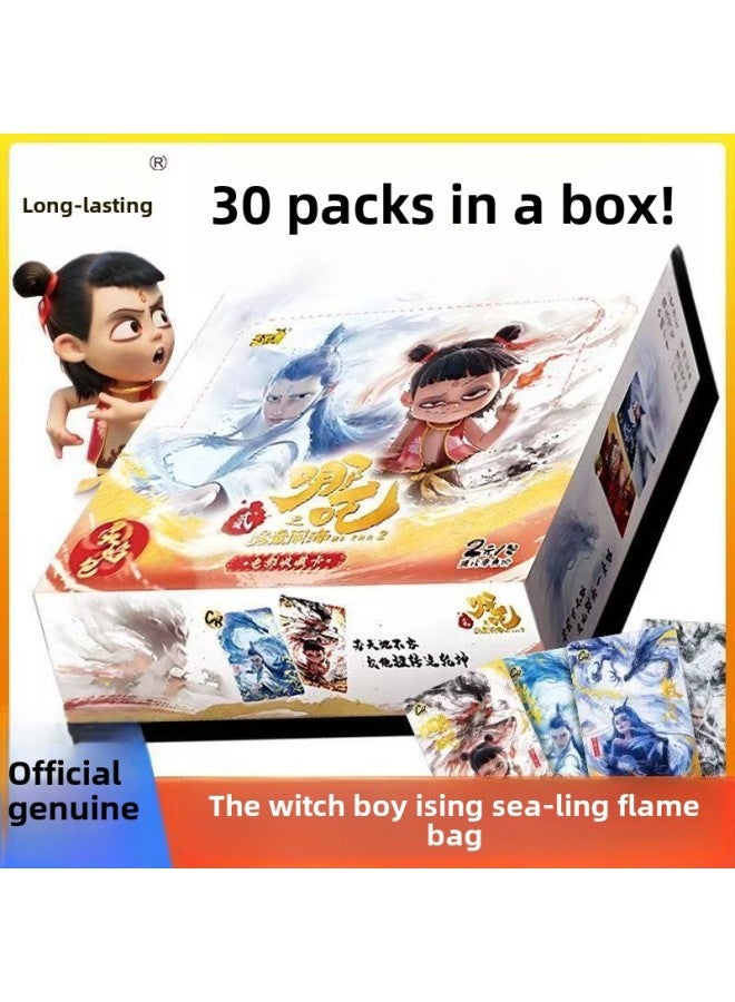 The Magic Boy Of The Card Tour Has Made The Sea Movie Collection Card Spirit Flame Bag 2 Yuan Bag Genuine Ao C CR Card Limited Edition EX-Color:Xinyue Package In A Box Of 20 Packs (retail 5 Yuan Per Pack)  - Image 2