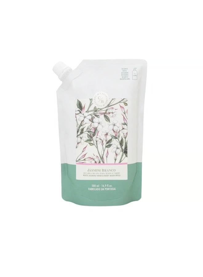 Castelbel White Jasmine Hand & Body Wash Refill 500ml - Image 1