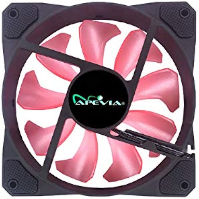 APEVIA CO312L-PK COSMOS 120MM PINK LED ULTRA SILENT CASE FAN W/ 16 LEDS & ANTI-VIBRATION RUBBER PADS (3 PK) - Image 3