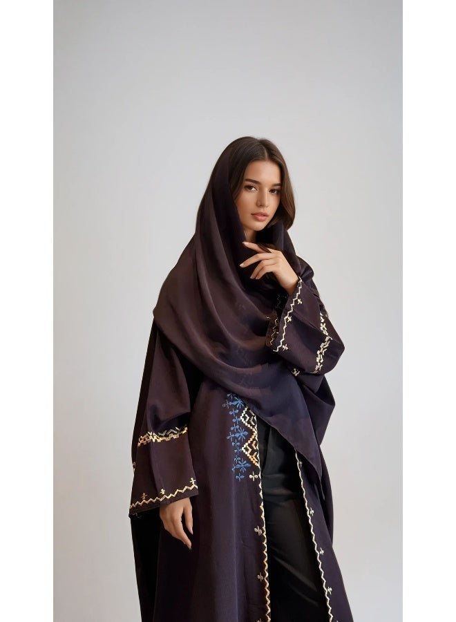 آية MWT364 عباية موفي تطريز - Image 4