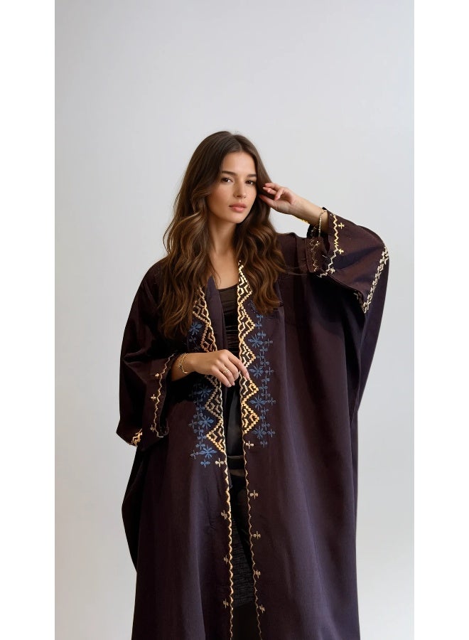 آية MWT364 عباية موفي تطريز - Image 2