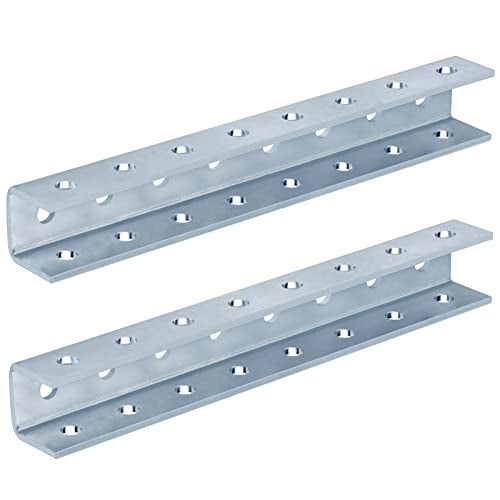 eoere 2 PCS 15-3/8" U Shaped Splice Fittings Strut Connector, External Channel Coupler, Fit 1-5/8" Strut Channel, Steel Electrogalvanized, 6 Gauge - Image 4
