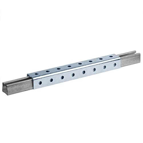 eoere 2 PCS 15-3/8" U Shaped Splice Fittings Strut Connector, External Channel Coupler, Fit 1-5/8" Strut Channel, Steel Electrogalvanized, 6 Gauge - Image 3