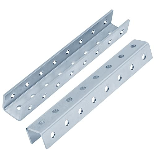 eoere 2 PCS 15-3/8" U Shaped Splice Fittings Strut Connector, External Channel Coupler, Fit 1-5/8" Strut Channel, Steel Electrogalvanized, 6 Gauge - Image 1